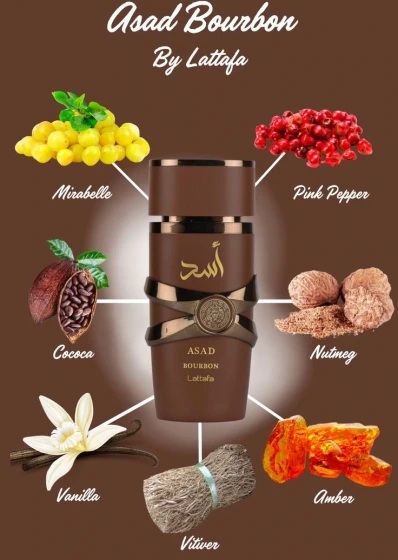 عطر ادکلن مردانه لطافه اسد بوربون (Lattafa Asad Bourbon)